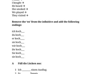 Perfect + Imperfect Tense Revision - GCSE German