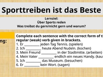 Extremsportarten und Sports - GCSE German