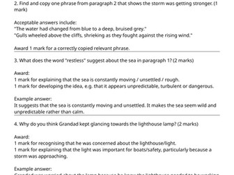 Year 6 Reading Comprehension Week 1 - Reading and Answers
