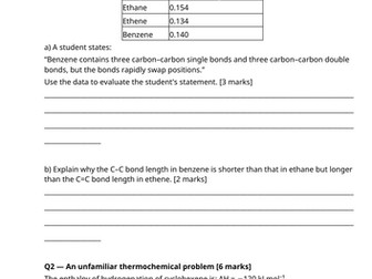 AQA A level chemistry Aromatic Chemistry topic complete