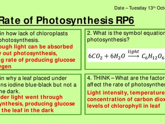GCSE Photosynthesis required practical