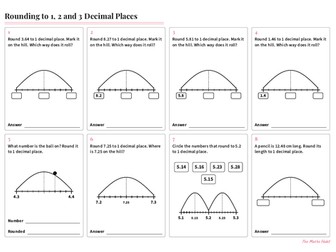 Rounding to Decimal Places Worksheet KS3