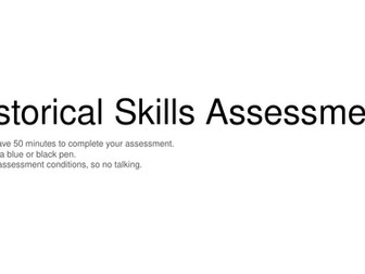 History Skills - Assessment