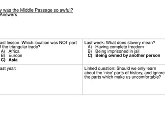 Slave Trade - L3 Middle Passage