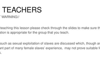Slave Trade - L7 Accounts from slaves