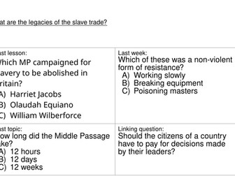 Slave Trade - L9 Legacies of the slave trade