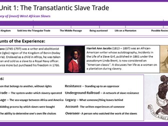 Slave Trade - Knowledge Organiser