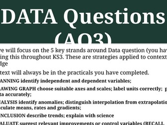 Data Questions for IGCSE Science