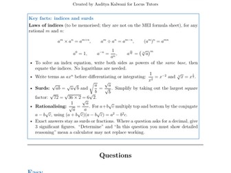 Indices and Surds | 30 Worked Examples | OCR B MEI A-Level Maths