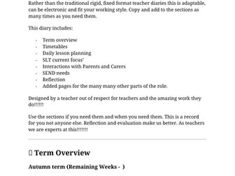 Diary - The Proper Teacher Diary
