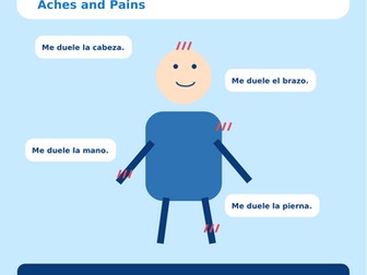 Los Dolores – Spanish Aches, Pains & Health Vocabulary Workbook | KS2 KS3 | Years 5–7 | A1 Beginners