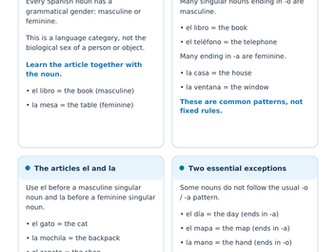 Spanish Grammar Workbook: Gender of Nouns I | 160 Questions | KS3, GCSE, IGCSE & MYP