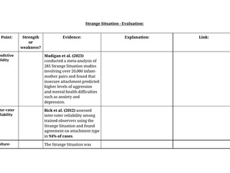 Strange Situation Attachment Evaluation