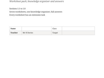 Year 9 From Rock to Soil Worksheet Pack