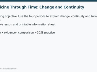 Medicine Through Time: Change and Continuity