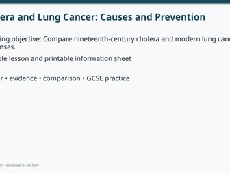 Cholera and Lung Cancer: Causes and Prevention