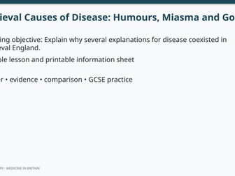 Medieval Causes of Disease: Humours, Miasma and God