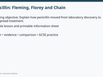 Penicillin: Fleming, Florey and Chain