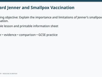 Edward Jenner and Smallpox Vaccination