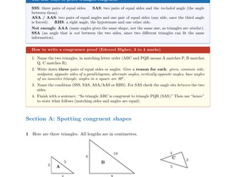 Congruence Revision and Proofs | 18 Worked Examples | Edexcel GCSE Higher Maths