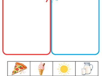 Hot or Cold sorting activity