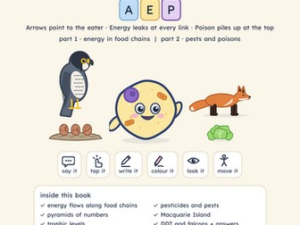 Transfers in food chains - KS3 Dyslexia-Friendly Workbook (7De)