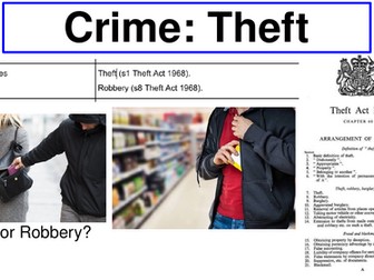 A-Level Law: Theft (s.1 Theft Act 1968) Slides & Exam Prep