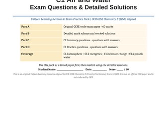 OCR B GCSE Chemistry C1: Air and Water