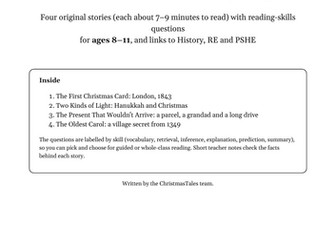 Christmas Story Pack for KS2: four stories with VIPERS-style questions and History/RE links