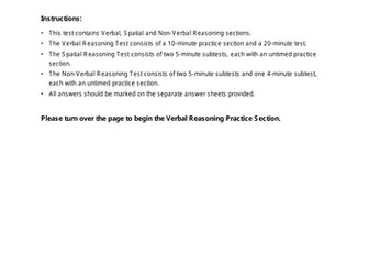 11+ Kent-Style Reasoning Mock and Answers