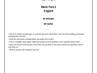11+ QE Boys-Style Mock Test 2 and Answers