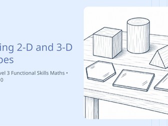 Entry Level 3 Functional Skills Maths: Using common measures, shape and space L10