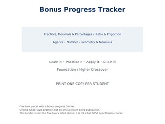 6. Bundle 1 Grade 4→5 Booster: FDP, Ratio, Algebra, Number & Geometry