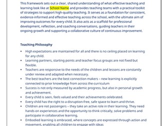 Teaching and Learning Toolkit for Schools