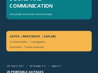 Year 2 Science: Sound and Communication | KS1 Science Worksheets & Investigations