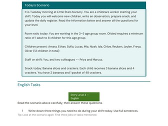 Functional Skills English & Maths: Childcare and Early Years context | Entry 3–Level 2 2