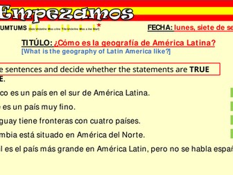 Latin America Geography  - La geografía