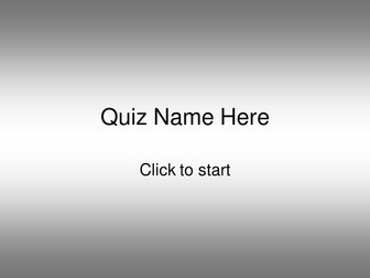 Powerpoint Quiz Template. Assessment.10 Questions.
