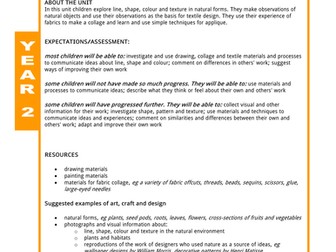 Natural Designs - Art scheme of work for Year 2