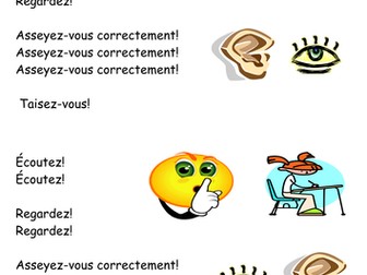 classroom instructions powerpoint and matching activity