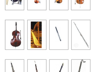 Instruments of the Orchestra Flash Cards/Game Cards
