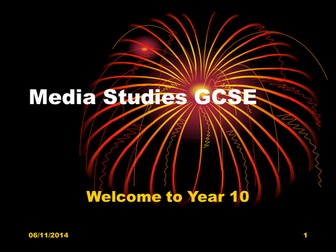 GCSE Media Studies Introduction