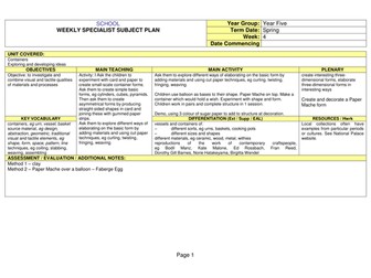 Weekly plans containers