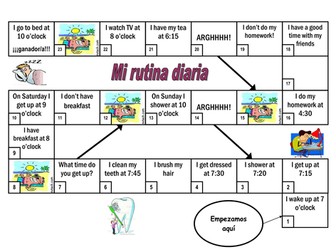 Spanish Routine - Rutina Diaria Game