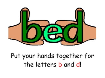 'b' and 'd' reminder posters