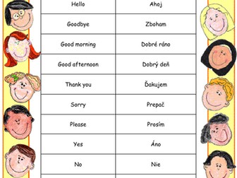 Useful words and phrases in Slovak ~ Ideal for children with a Slovaklian heritage