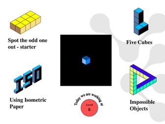 Using Isometric Paper to Draw Cuboids, Solids and Impossible Objects PowerPoint