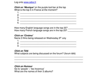 Internet research - French