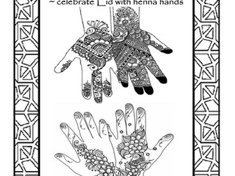 Mehndi, Mendhi or Henna booklet and activitity