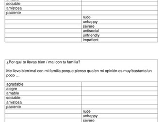 Spanish Family & Relationships